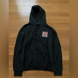 Artist Union Black hoodie with a rose on the front and back